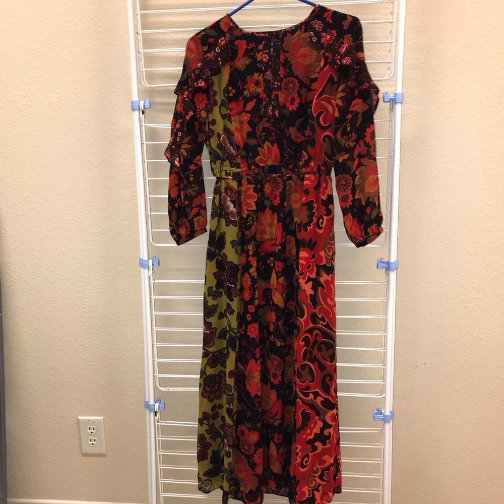 LOFT Multicolored Floral Maxi Dress Size SP